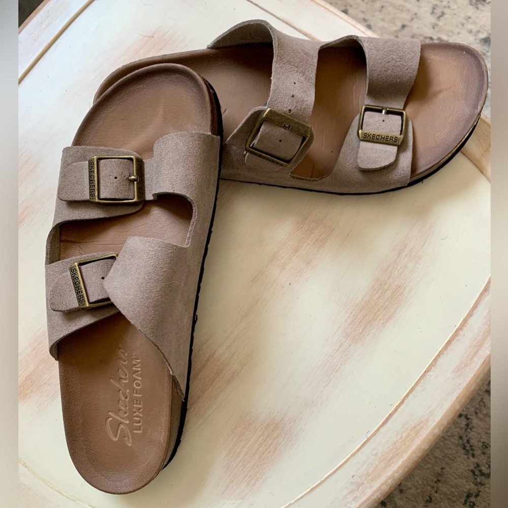 Skechers luxe foam two strap granola sandals